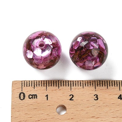 Transparent Resin with Paillette Beads RESI-G110-02C-1