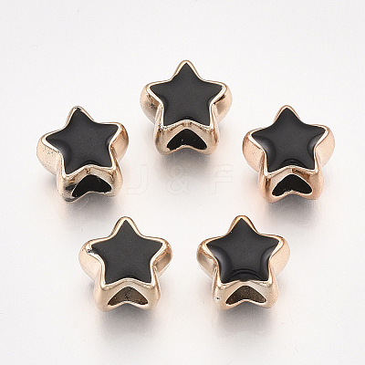 UV Plating Acrylic European Beads OACR-T005-91KC-0M-1
