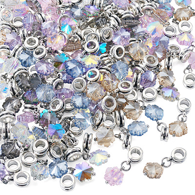 105Pcs 7 Styles Glass European Dangle Charms HJEW-TAC0130-1
