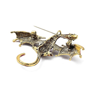 Dragon Alloy Rhinestone Brooches X1-JEWB-K018-14AG-01-1