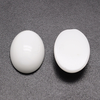 Oval Opaque Glass Cabochons G-K020-14x10mm-12-1