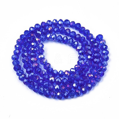 Electroplate Glass Beads Strands EGLA-A044-T3mm-B31-1