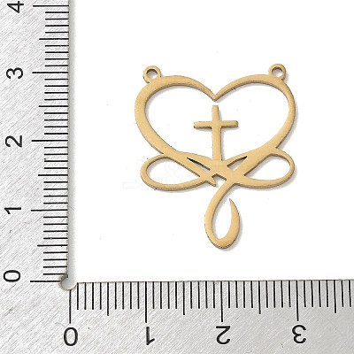 Hollow 201 Stainless Steel Pendants STAS-B136-01G-1