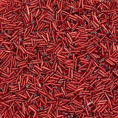 3000Pcs Glass Bugle Beads SEED-ME0001-27B-1