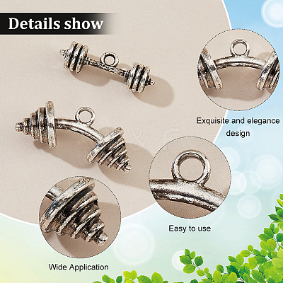 40Pcs 2 Style Tibetan Style Tibetan Style Alloy Pendants FIND-DC0002-02-1
