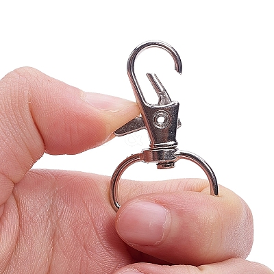 Zinc Alloy Swivel Lobster Claw Clasps PALLOY-YW0001-02P-1