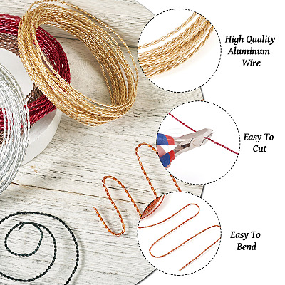6 Roll 6 Colors Aluminum Wire ALUM-TA0001-03-1