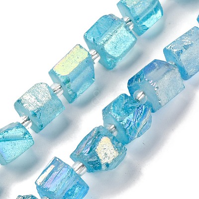 Electroplated Natural Quartz Beads Strands G-G767-02-20-1