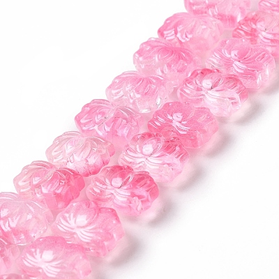 Transparent Glass Beads Strands GLAA-F114-01E-1