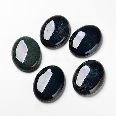 Natural Moss Agate Cabochons G-F296-09-30x40mm-1