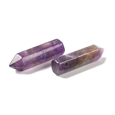 Natural Amethyst Pointed Pendants G-D460-01O-1
