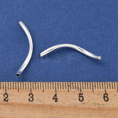 Brass Twist Tube Beads KK-B120-02C-S-1