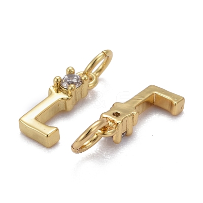 Brass Micro Pave Clear Cubic Zirconia Pendants ZIRC-Z011-35L-1