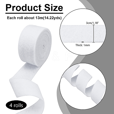 Needle Punch Cotton Strips Fabric SRIB-WH0027-01-1