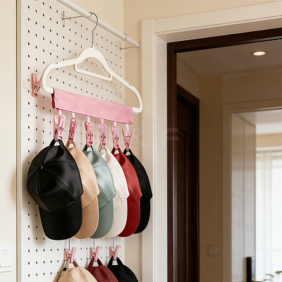 Fabric Hanging Clothes Peg Organizer AJEW-WH0455-394C-1
