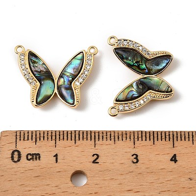 Natural Paua Shell Butterfly Pendants KK-G538-03G-01-1