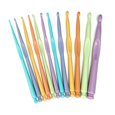 ABS Plastci Handle Head Crochet Hook Set PW-WG52426-01-1