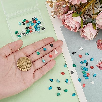 70Pcs 7 Styles Gemstone Cabochons G-AR0006-16A-1
