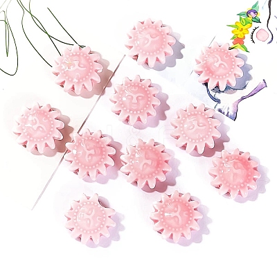 Handmade Porcelain Bright Glazed Beads PW-WG20130-08-1