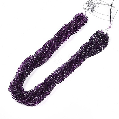 Baking Paint Transparent Glass Beads Strands DGLA-A035-T6mm-A09-1