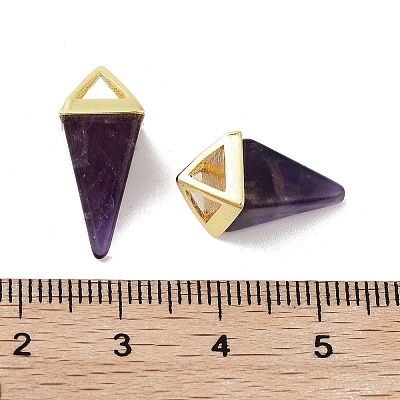 Natural Amethyst Pendants G-A222-02G-03-1