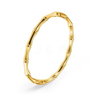 304 Stainless Steel Bamboo Joint Hinged Bangle JB757B-1