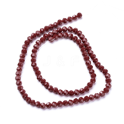 Faceted(32 Facets) Glass Beads Strands EGLA-J042-4mm-24-1