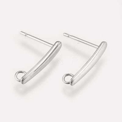 Non-Tarnish 304 Stainless Steel Stud Earring Findings STAS-K182-23P-1