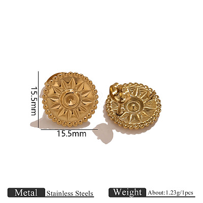 304 Stainless Steel Stud Earring Findings FS-WG336E9-03-1