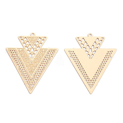 Rack Plating Brass Filigree Pendants KKC-T001-59KC-1