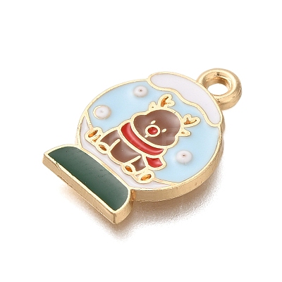 Christmas Theme Alloy Enamel Pendants FIND-M039-02E-1