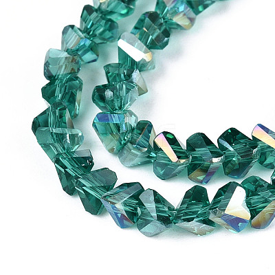 Electroplate Transparent Glass Beads Strands LS-GLAA-N021-4mm-05-1