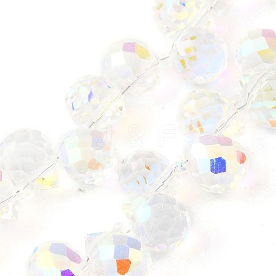 Electroplate Glass Beads Strands X-EGLA-D030-17T-1
