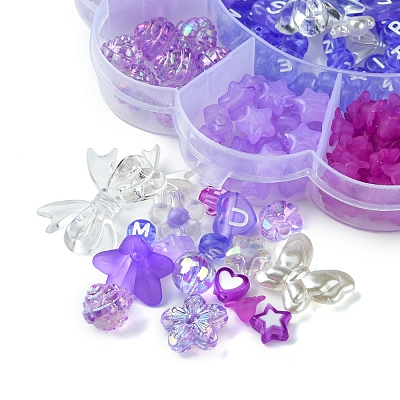 DIY Flower & Star Acrylic & ABS Plastic Imitation Pearl Beads Bracelets Making Kits DIY-FS0006-51-1