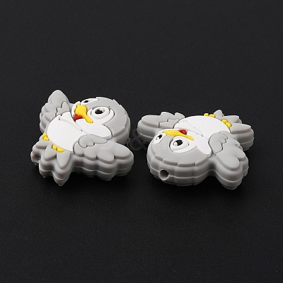Bird Food Grade Eco-Friendly Silicone Beads LS-SIL-WH0018-003B-1