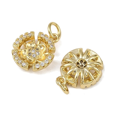 Brass Micro Pave Cubic Zirconia Pendants KK-I358-063G-C-1