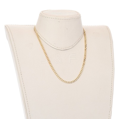 Brass Curb Chain Necklaces NJEW-JN02974-1