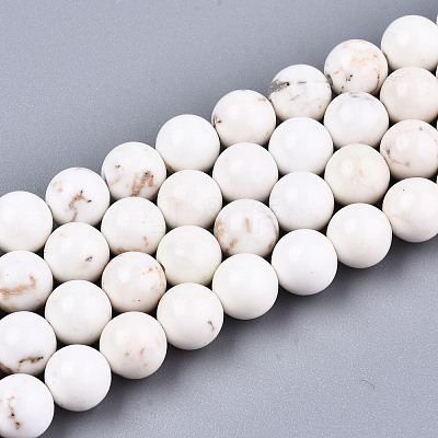 Natural Magnesite Beads Strands X-G-S373-003-6mm-1