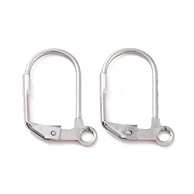 Tarnish Resistant Original Color Stainless Steel Leverback Earring Findings X-STAS-E007-6-1
