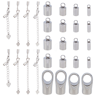 304 Stainless Steel Cord Ends and Chain Extender STAS-UN0019-77P-1
