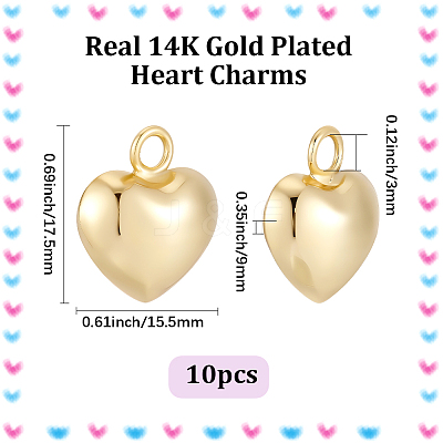 10Pcs Brass Pendants KK-BBC0025-54-1