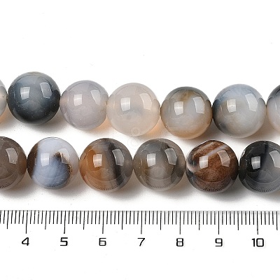 Natural Dendritic Agate Beads Strands G-A248-A07-06-1