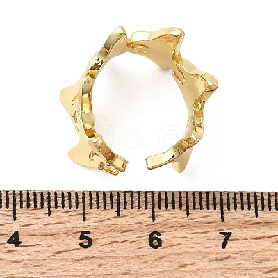 Brass Cuff Rings for Women RJEW-H262-06C-G-1