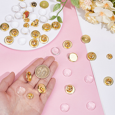 20Sets Rack Plating Brass Brooch Finding KK-HY0004-11-1