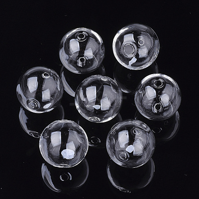 Handmade Blown Glass Globe Beads DH017J-1-16mm-1-1