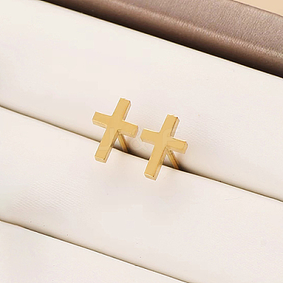 304 Stainless Steel Stud Earrings X-QC0193-1