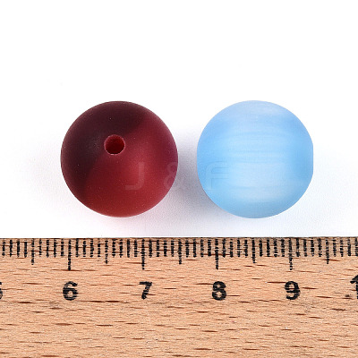 Frosted Resin Beads RESI-N042-16mm-06-1