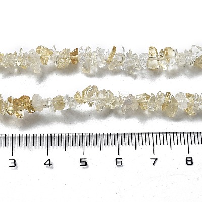 Natural Supper 7 Rutilated Quartz Chip Beaded Necklaces for Men Women NJEW-G159-01H-1