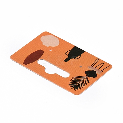 Rectangle Paper One Pair Earring Display Cards with Hanging Hole CDIS-C004-04D-1