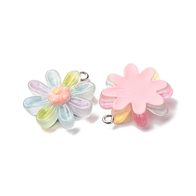 Transparent Resin Pendants RESI-A046-05C-1